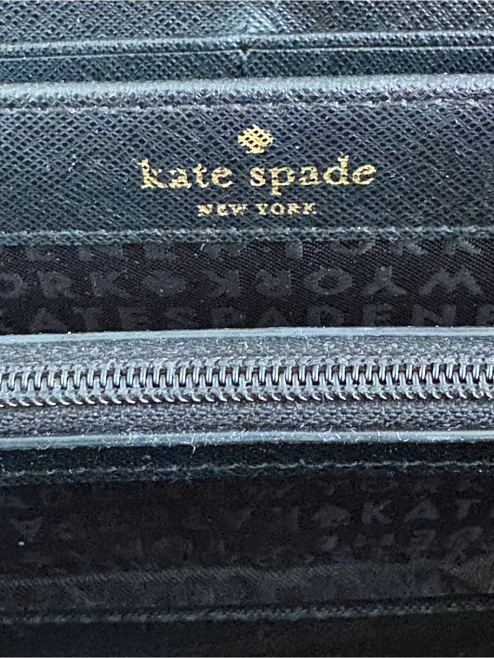 Kate Spade Wallet Beige Black Laurel Way Neda Zip Around Continental WLRU2670